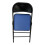 (Blue, 1) Artificial Faux Leather Home Office  Folding Chair 4