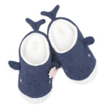 Millffy whale plush slippers autumn and winter Japanese girl plush shark soft bottom indoor floor home flat bedroom shoes