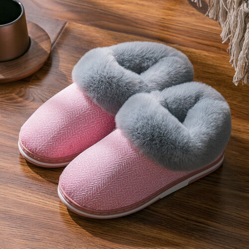 Winter House Slippers Fluffy Plush Slides Couples Non Slip Home Shoes Women And Man Indoor Closed Slippers Furry Cotton Boot on OnBuy