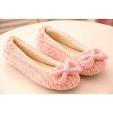 Lovely Fancy Ballet Flats Slippers Girls Knit Cloth Slippers Shoes Home Indoor Floor Lady Slipper