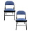 (Blue, 2) Artificial Faux Leather Home Office  Folding Chair 1