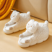 Size36-45 Hug Dog Slippers Girls Fluffy Warm Slide Slipper Female Cuddle Animal Flat Shoes Ins Thick Furry Slippers