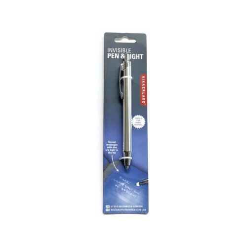 Invisible Ink Pen with UV Light Secret Message Gift Kikkerland 2