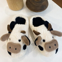 Kids Furry Slippers Kids Shoes House Slippers Bedroom Home Slippers Cartoon Cow Fuzzy House Slippers Toddlers Sandals Big Girls