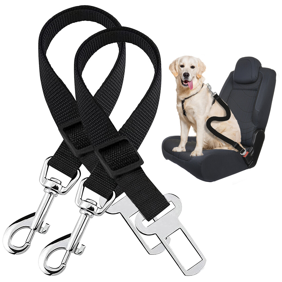 2pk Pet Dog Seat Belt | Adjustable Travel Car Safety Harnesses