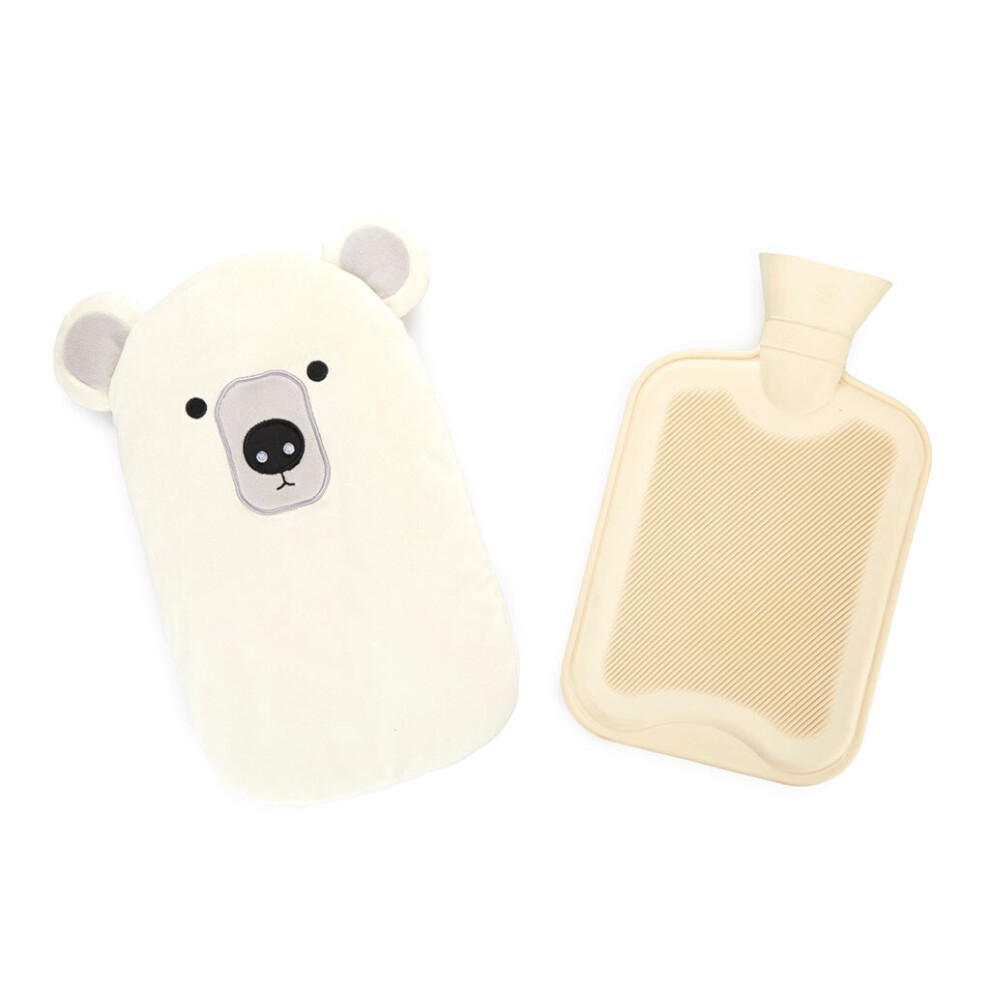 Balvi Pooky! Polar Bear Plush Fleece 2L Hot Water Bottle