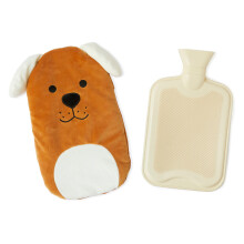 Woof! Brown Dog Plush Fleece 2L Hot Water Bottle