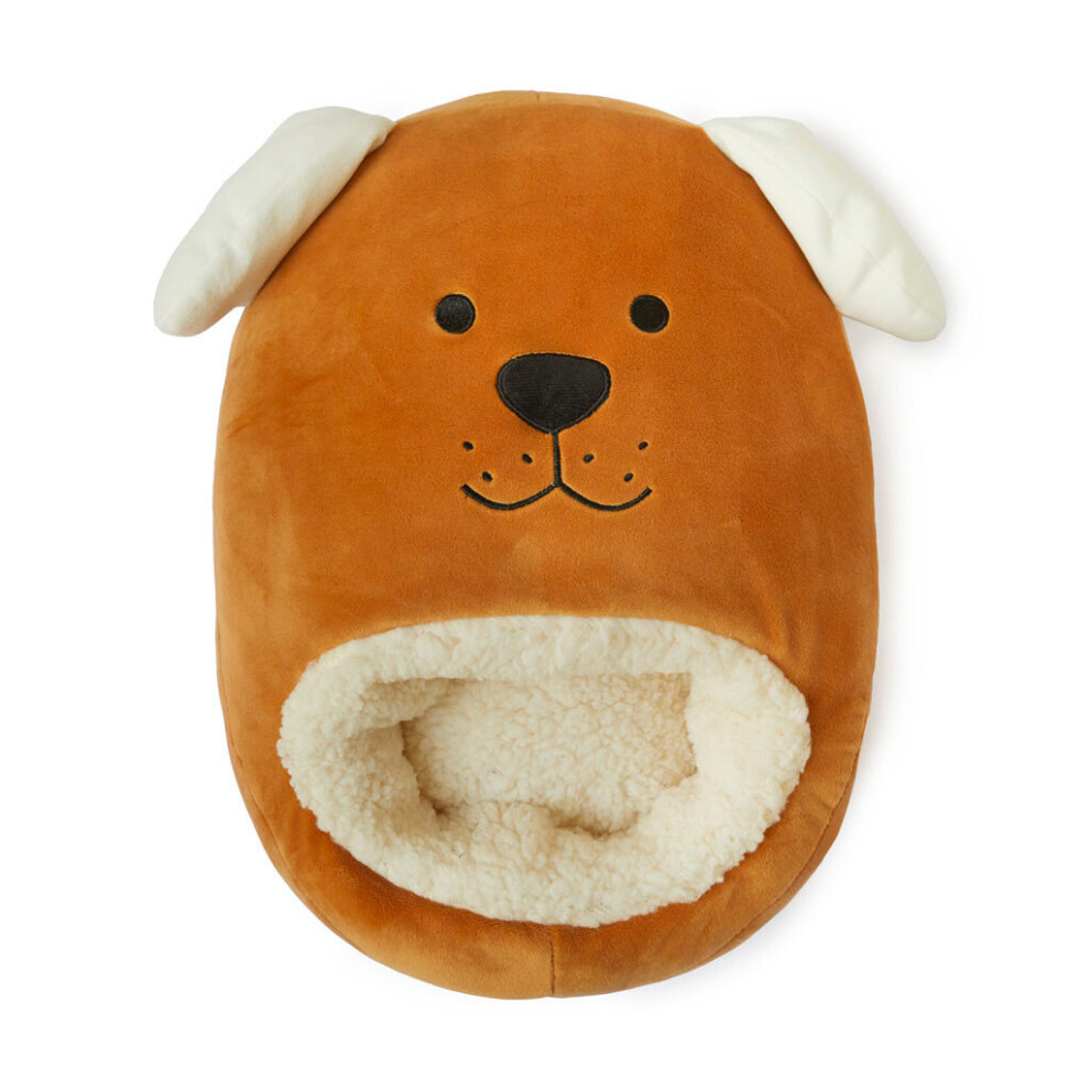 Woof! Brown Dog Fleece Sherpa Lined Foot Muff