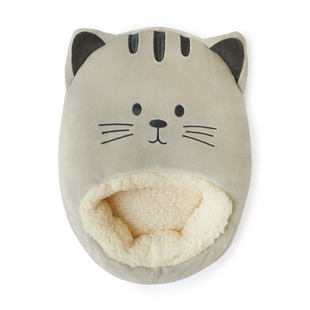 Balvi Grey Kitty! Cat Fleece Sherpa Lined Foot Muff