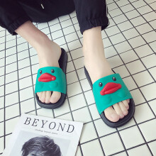 Summer Yellow Duck Children's Ladies Slippers Boys Girls PVC Soft Bottom Non-Slip Beach Sandals Home Bathroom Flip Flops Adult