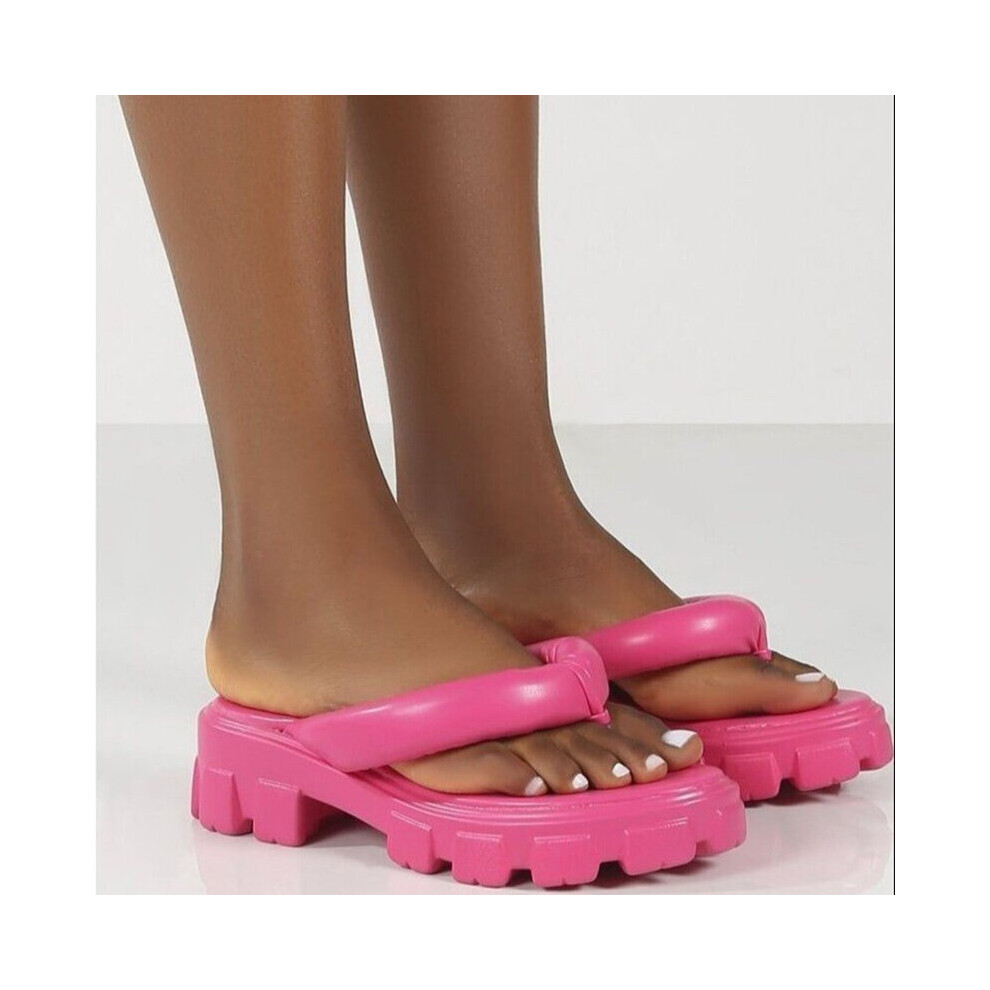 Pink Clip Toe Slippers for Women Summer Chunky Platform Flip Flops Woman  Thick Sole Wedges Sandals Beach Slides on OnBuy