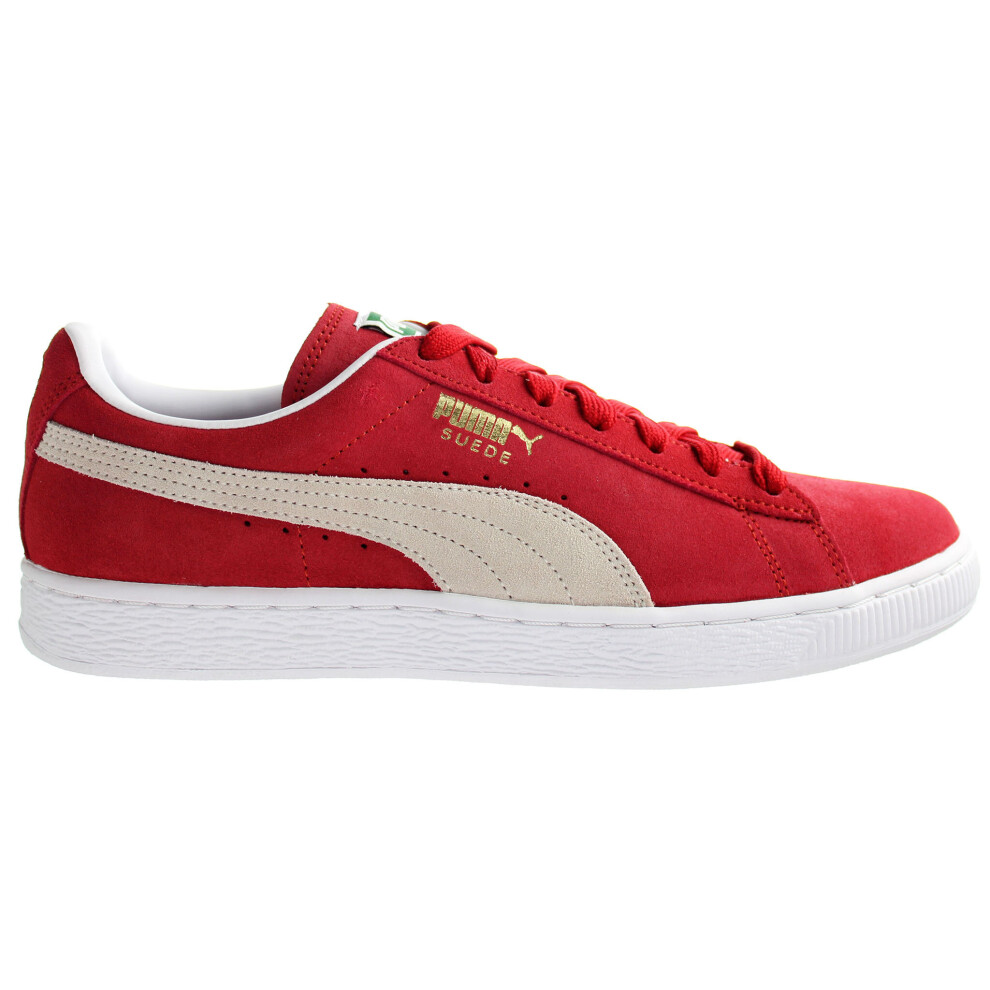 (3) Puma Classic + Lace-Up Red Suede Leather Mens Trainers 352634 05 (UK )