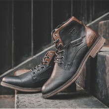 Retro Ankle Leather Men Boots High-Top Side Zipper Tooling Brown Boots Classic Outdoor Desert Boots Autumn Shoes
