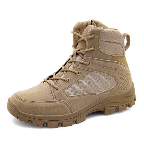 Suede Leather Tactical Military Combat Boots Men s US Army Hiking Camping Mountaineering Winter Work Shoes Boat on OnBuy