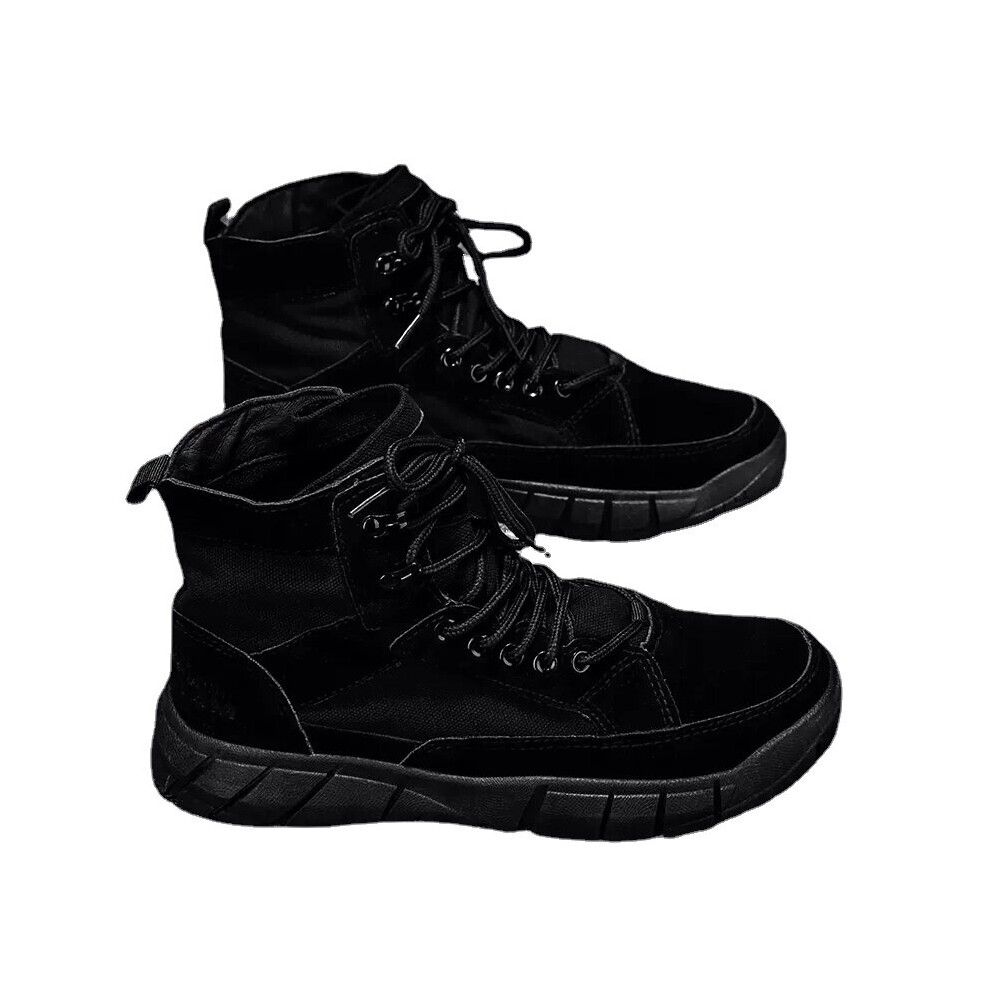 Warm Men's Autumn And Winter Leather Men's Waterproof Snow Boots Work Boots Safety Ankle Boots Men's Boots Retro Style 885661035383
