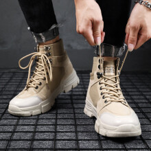 High Mens Desert Boots Summer Breathable Male Military Boots Autumn and Winter High Top Men's Winter Snow Boots