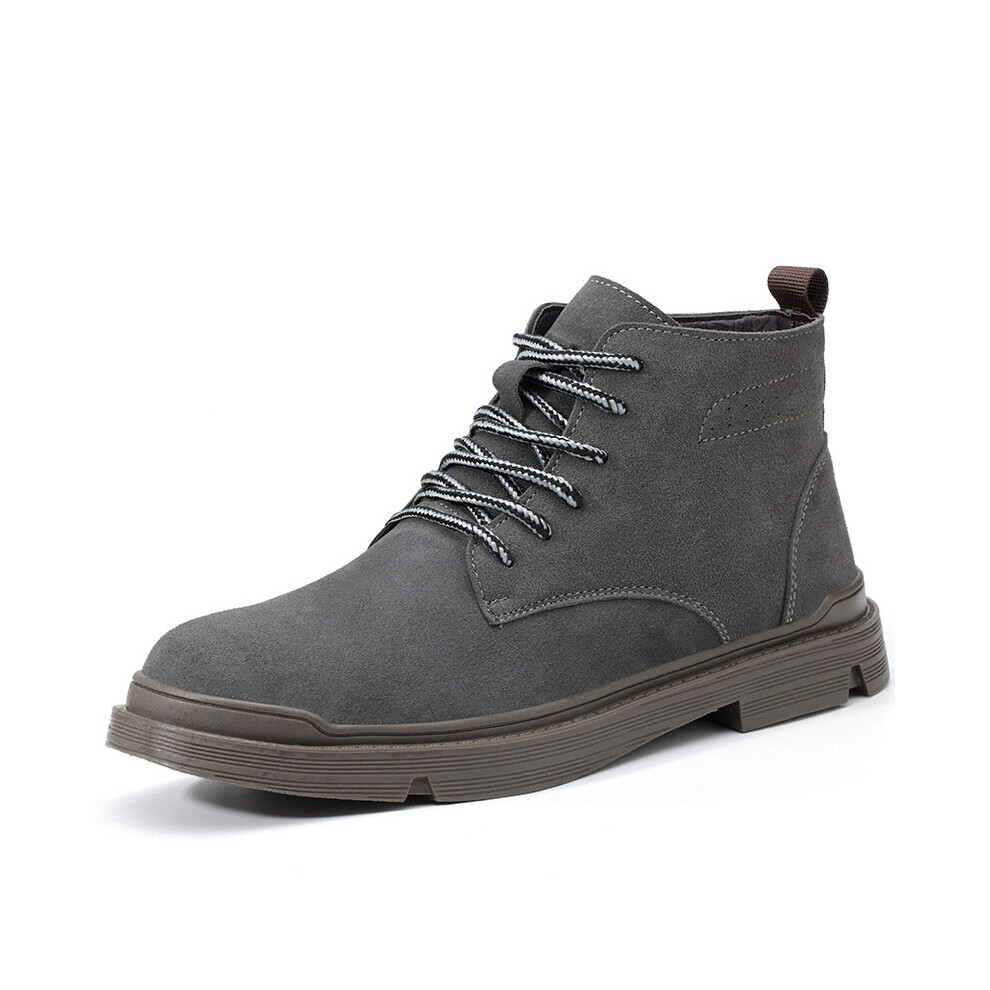Leather Boots Autumn Winter Working Shoes Men Safety Shoes Steel Toe Warm Snow Boots For Men Male Safety Boots 885661048406