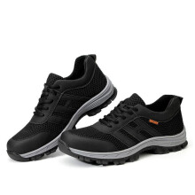Steel Toe Footwear Safety Shoes Mesh Lace Up Boots Outdoor Working Shoes Men Ankle Boots Casual Breathable Safty Sneaker Boot