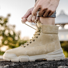 Men Desert Boots Winter Men Motorcycle Boots Lace-Up Non-slip Male Ankle Boots Autumn Man Work Shoes