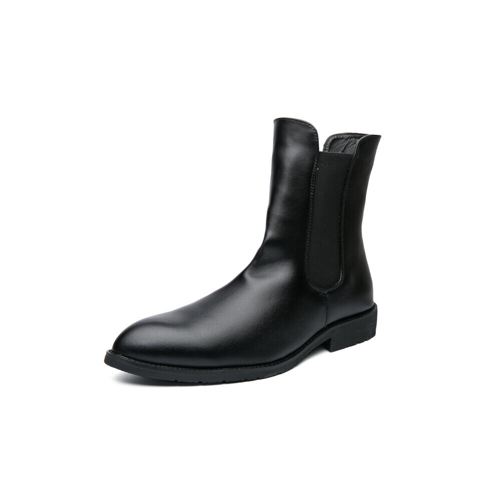 British Men's Casual Classic Retro Style Leather Sleeve Ankle Pointed Toe Low-heeled Chelsea Boots Zapatillas Hombre-image-OPC-PBT5VCR-NEW