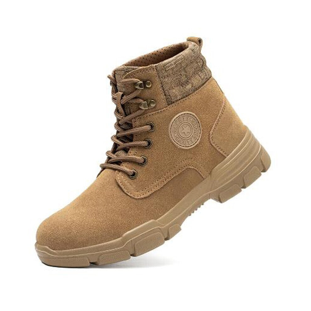 Welder Safety Shoes Steel Anti Hit Anti Puncture Solid Bottom Wear-Resistant Labor Protection Shoes Cowhide D27 885661199177