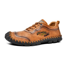 Men Casual Leather Shoes Split Leather Men Shoes Loafers Flats Outdoor Moccasins Shoes Man Plus Size