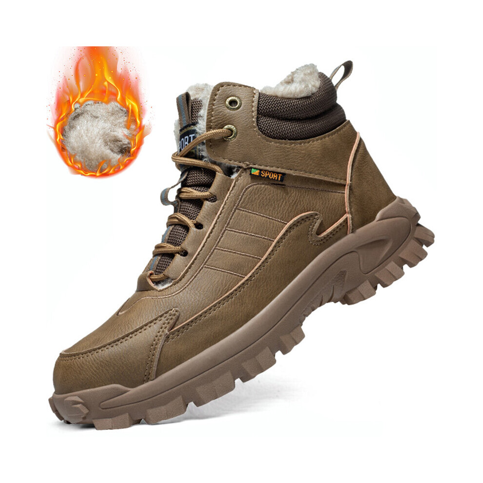 Winter Safety Boots Men Steel Toe Work Shoes Indestructible Hiking Work Boots Men Safety Shoes Anti-Slip Anti-Smash Work Sneaker 885661194837