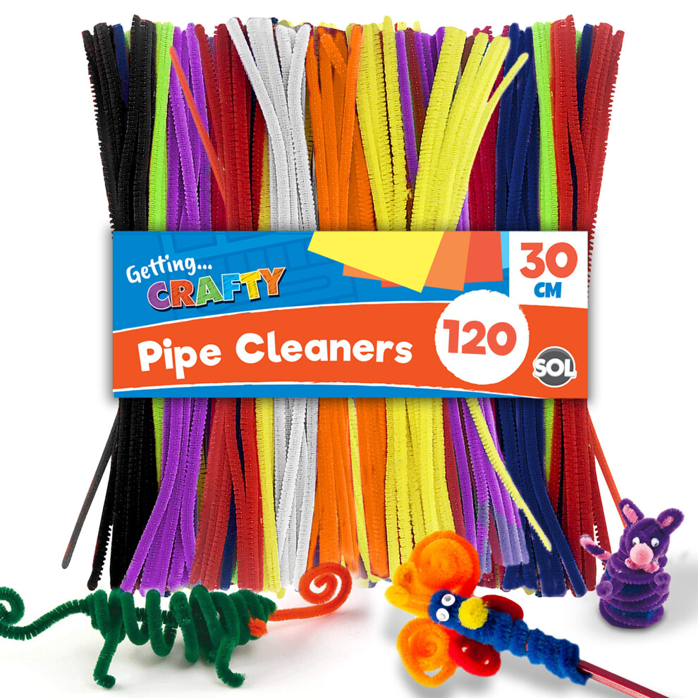 Sol 120Pk Pipe Cleaners | 2 X 70Pk Assorted Colours 30Cm X 4Mm Multicoloured