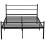 House of Home (Black, Double) Extra Strong Single Metal Bed Frame in Black - Single Bed Frames, 6ft x 4.6ft Base 2
