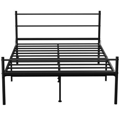 House of Home (Black, Double) Extra Strong Single Metal Bed Frame in Black - Single Bed Frames, 6ft x 4.6ft Base 1