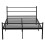 House of Home (Black, Double) Extra Strong Single Metal Bed Frame in Black - Single Bed Frames, 6ft x 4.6ft Base 4