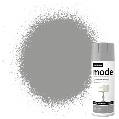 Rust-Oleum Steel Grey Ultra High Gloss Spray Paint 400ml Mode