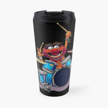 Insulated Travel Coffee Mug Animal Drummer The Muppets Show Stainless Steel Cup Tumbler 17oz