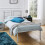 House of Home (Silver, Single) Extra Strong Single Metal Bed Frame in Black - Single Bed Frames, 6ft x 4.6ft Base 1