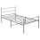 House of Home (Silver, Single) Extra Strong Single Metal Bed Frame in Black - Single Bed Frames, 6ft x 4.6ft Base 4