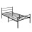 House of Home (Black, Single) Extra Strong Single Metal Bed Frame in Black - Single Bed Frames, 6ft x 4.6ft Base 5