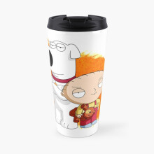 Insulated Travel Coffee Mug brian and stewie Stainless Steel Cup Tumbler 17oz