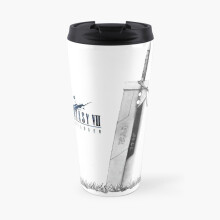 Final Fantasy 17oz Insulated Travel Mug with Ceramic Interior Coating, Stainless Steel, Leak-Proof Lid, Fits Cup Holders