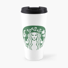 Insulated Travel Coffee Mug Azura's Moon-and-Starbucks Stainless Steel Cup Tumbler 17oz