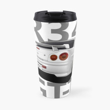 Insulated Travel Coffee Mug Nissan Skyline R34 GT-T Stainless Steel Cup Tumbler 17oz