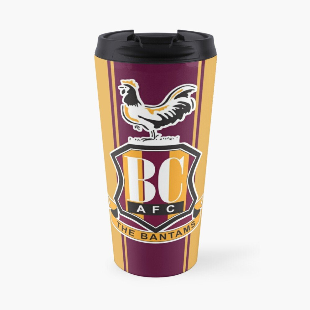 Insulated Travel Coffee Mug Bradford City AFC Stainless Steel Cup Tumbler 17oz