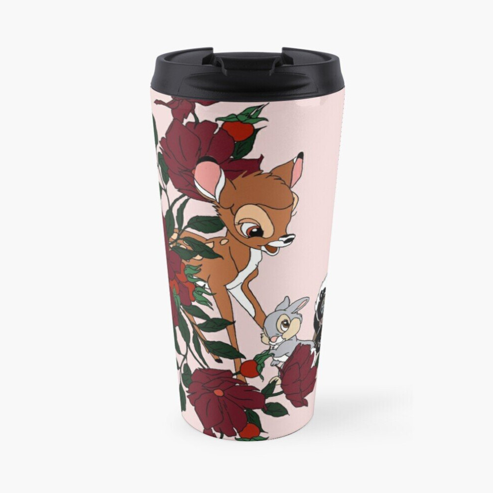 Insulated Travel Coffee Mug Bambi and friends Stainless Steel Cup Tumbler 17oz