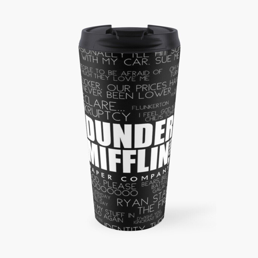 Insulated Travel Coffee Mug The Office Quotes Dunder Mifflin Inc.  Stainless Steel Cup Tumbler 17oz