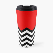 Insulated Travel Coffee Mug Twin Peaks - Black Lodge Pattern Stainless Steel Cup Tumbler 17oz