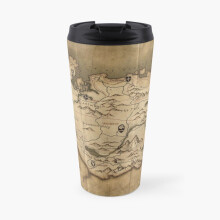 Insulated Travel Coffee Mug Skyrim map Stainless Steel Cup Tumbler 17oz