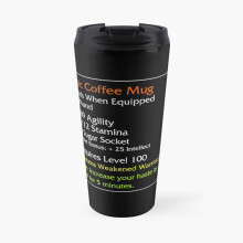 Epic World of Warcraft 17oz Insulated Travel Mug - Ceramic Interior Coating, Double-Wall Vacuum, Leak-Proof Lid, Fits Cup Holders