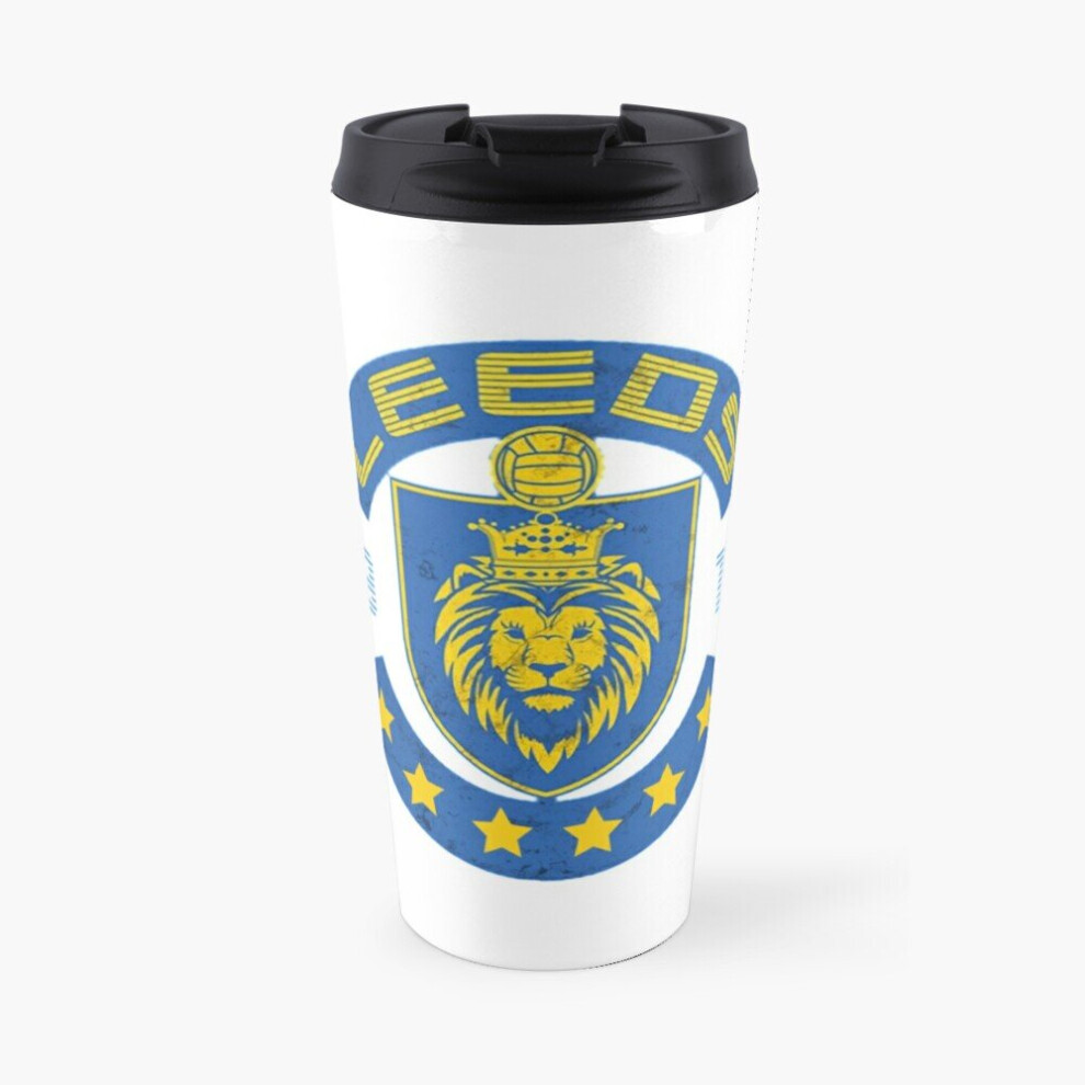 Insulated Travel Coffee Mug Leeds Vintage Retro Stainless Steel Cup Tumbler 17oz