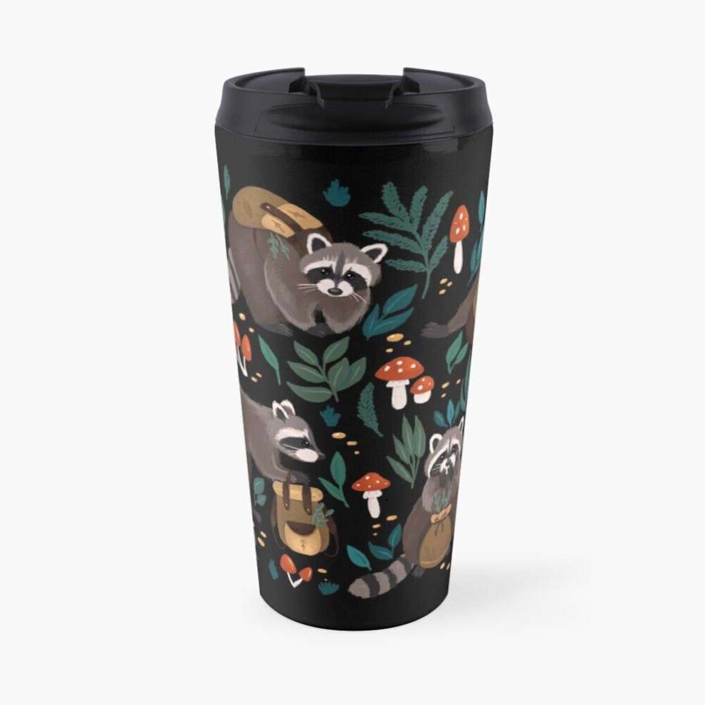 Insulated Travel Coffee Mug Raccoons Stainless Steel Cup Tumbler 17oz