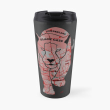 Insulated Travel Coffee Mug Sunderland Black Cats Stainless Steel Cup Tumbler 17oz