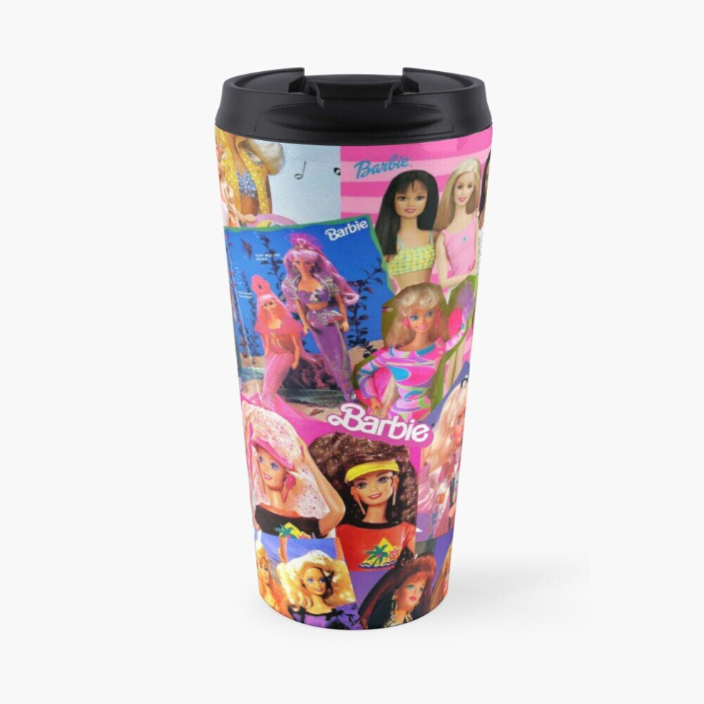 Insulated Travel Coffee Mug 80's barbie Stainless Steel Cup Tumbler 17oz 